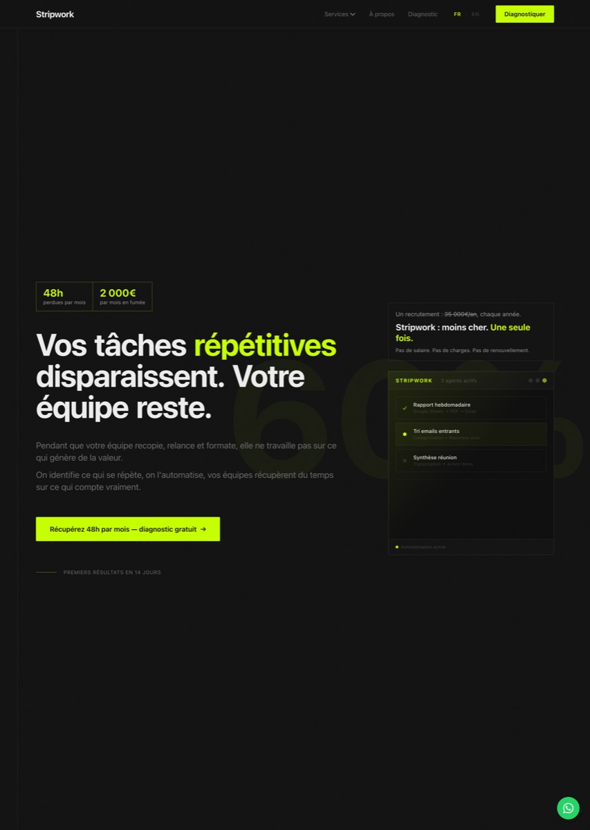 Aperçu du site Stripwork